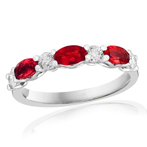 Ruby & Diamond Alternating Band Peter & Co. Jewelers Avon Lake, OH