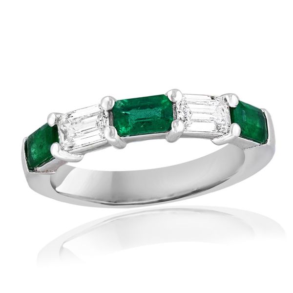 Emerald & Diamond Alternating Band Peter & Co. Jewelers Avon Lake, OH