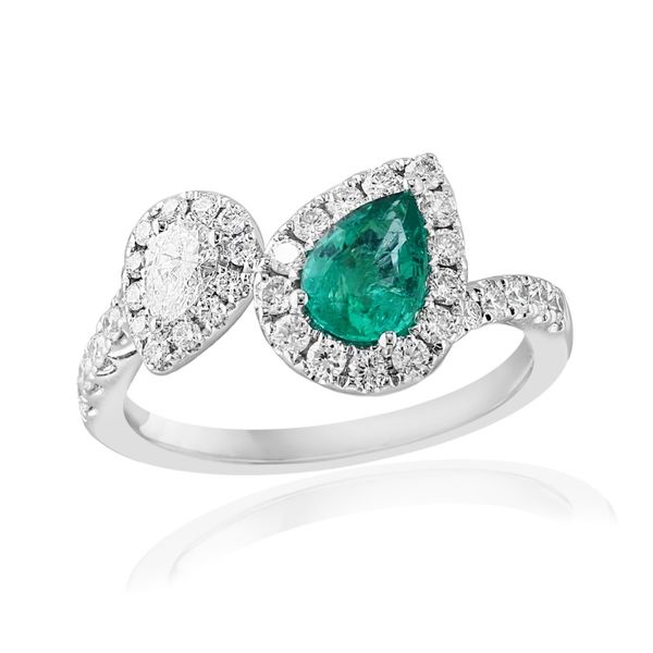 Emerald & Diamond Toi et Moi Ring Peter & Co. Jewelers Avon Lake, OH