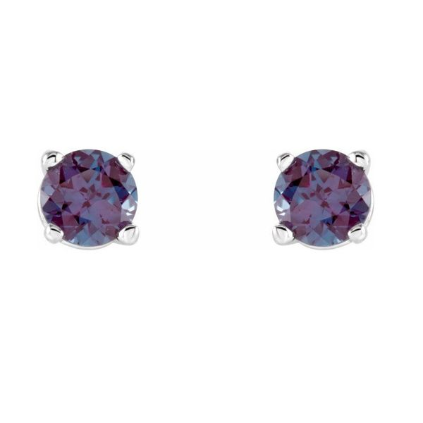 Created Alexandrite Birthstone Earrings 4mm Peter & Co. Jewelers Avon Lake, OH