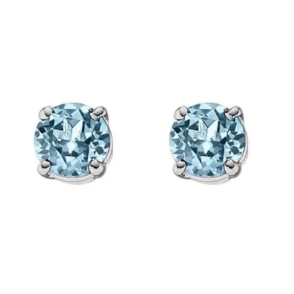 Aquamarine Birthstone Earrings 4mm Peter & Co. Jewelers Avon Lake, OH