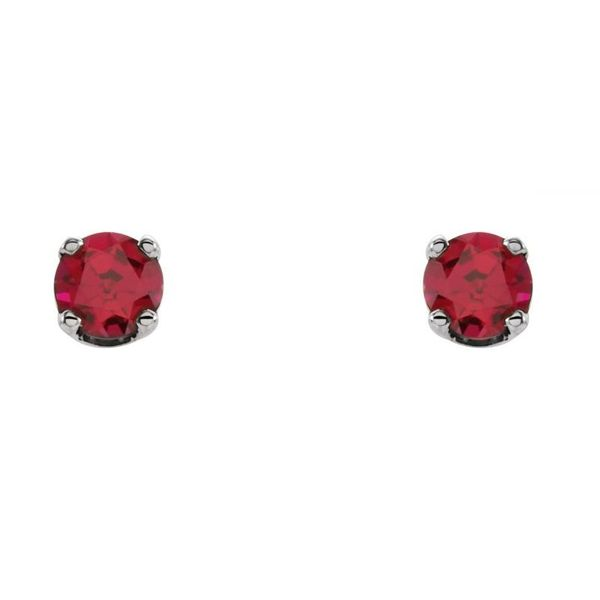 Ruby Birthstone Earrings 3mm Peter & Co. Jewelers Avon Lake, OH