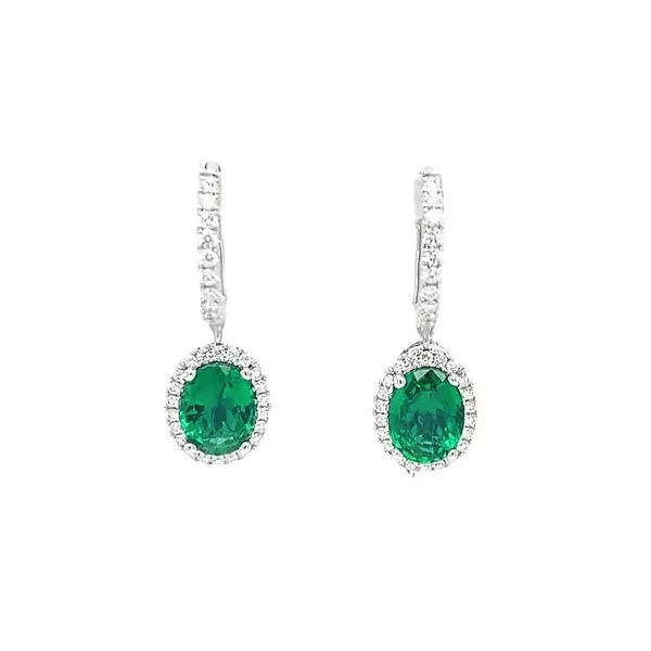 Emerald and Diamond Earrings Peter & Co. Jewelers Avon Lake, OH