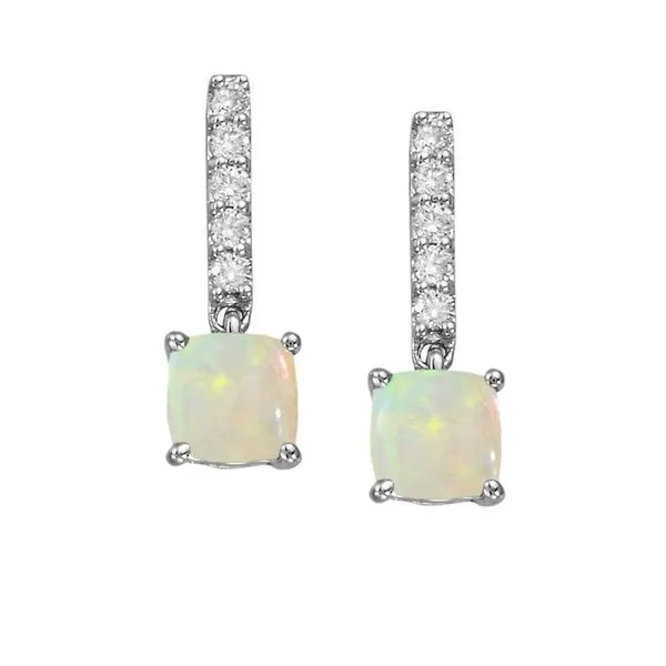 Opal & Diamond Earrings Peter & Co. Jewelers Avon Lake, OH