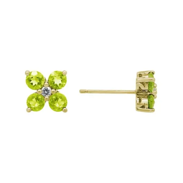 Peridot Floral Stud Earrings Peter & Co. Jewelers Avon Lake, OH