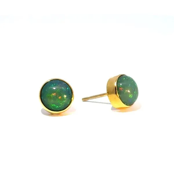 Ethiopian Opal Stud Earrings Peter & Co. Jewelers Avon Lake, OH