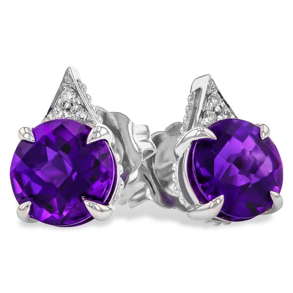 Amethyst Stud Earrings, Diamond Accented Peter & Co. Jewelers Avon Lake, OH