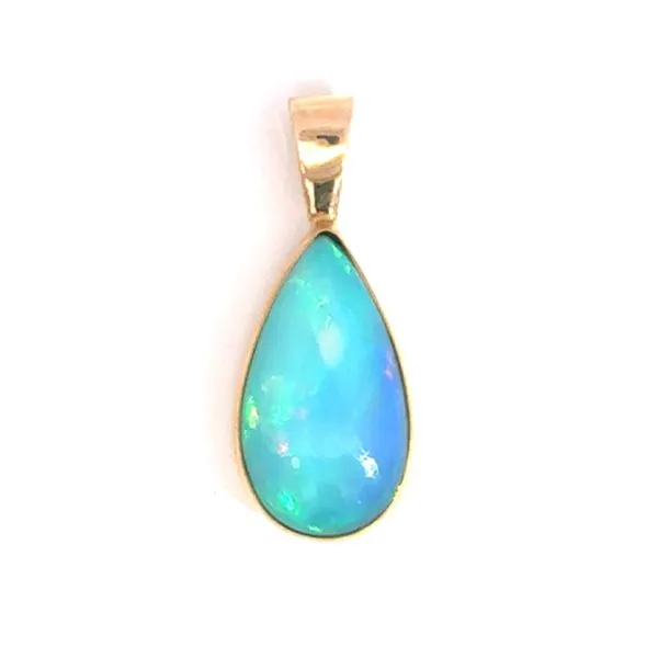 Ethiopian Opal Teardrop Pendant Image 4 Peter & Co. Jewelers Avon Lake, OH