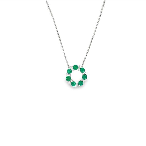 Fana Emerald and Diamond Necklace Image 3 Peter & Co. Jewelers Avon Lake, OH