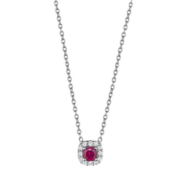 Ruby and Diamond Station Necklace Peter & Co. Jewelers Avon Lake, OH