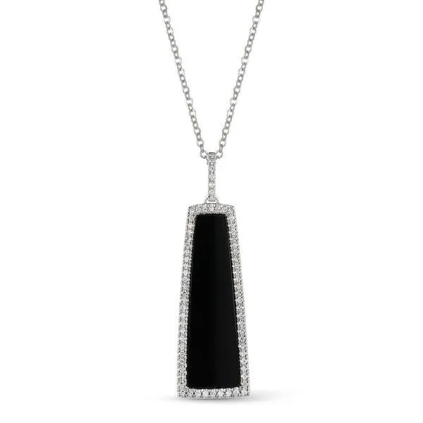 Black Onyx and Diamond Necklace Peter & Co. Jewelers Avon Lake, OH