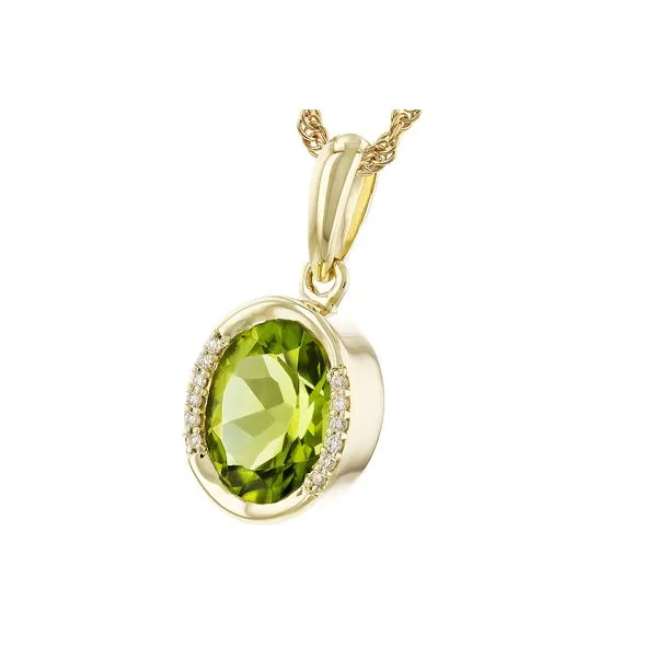 Peridot & Diamond Necklace Image 2 Peter & Co. Jewelers Avon Lake, OH