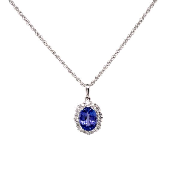 Tanzanite & Diamond Necklace Image 2 Peter & Co. Jewelers Avon Lake, OH
