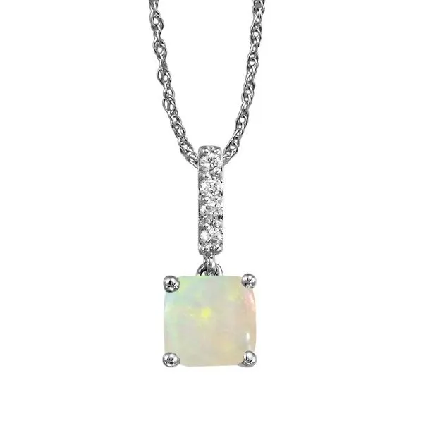 Australian Opal & Diamond Necklace Peter & Co. Jewelers Avon Lake, OH