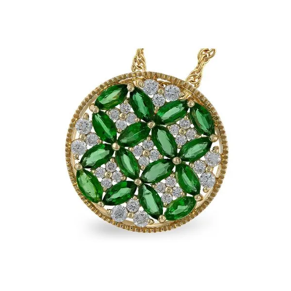 Emerald & Diamond Lattice Necklace Peter & Co. Jewelers Avon Lake, OH