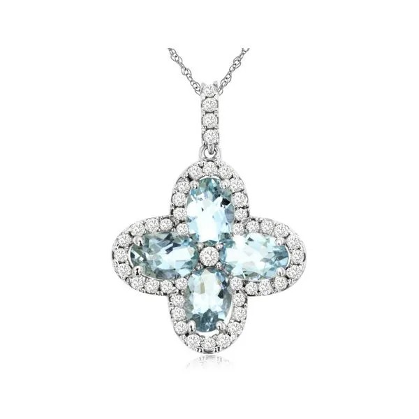 Aquamarine & Diamond Pendant Peter & Co. Jewelers Avon Lake, OH