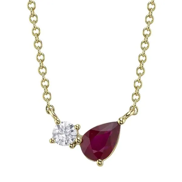 Shy Creation Diamond & Ruby Toi et Moi Necklace Peter & Co. Jewelers Avon Lake, OH