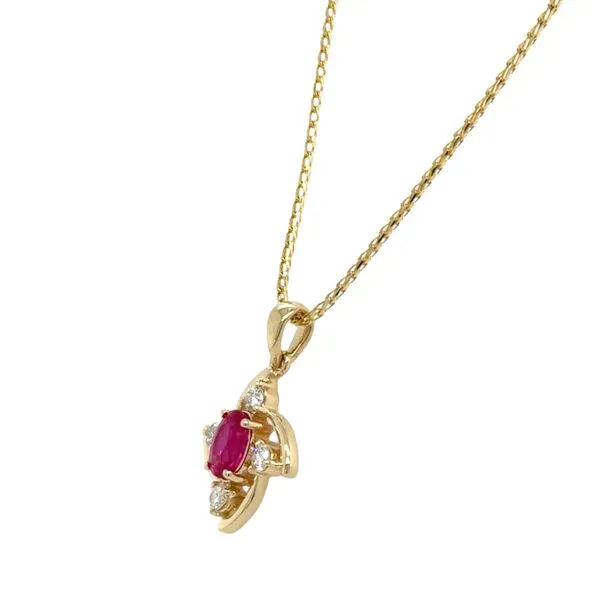 One Of A Kind Diamond & Ruby Pendant Necklace Image 2 Peter & Co. Jewelers Avon Lake, OH