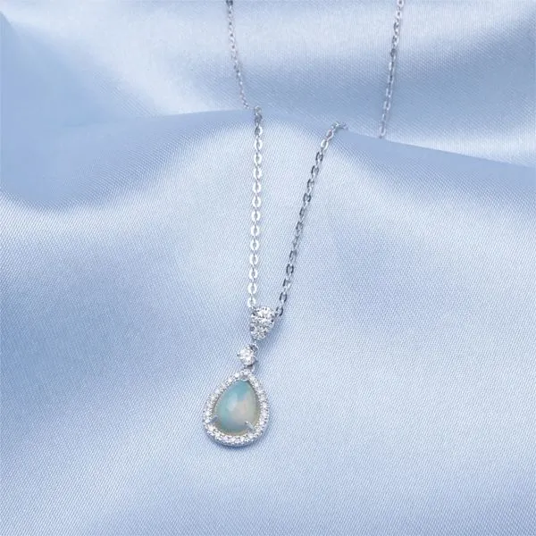 Opal Teardrop Necklace Image 2 Peter & Co. Jewelers Avon Lake, OH