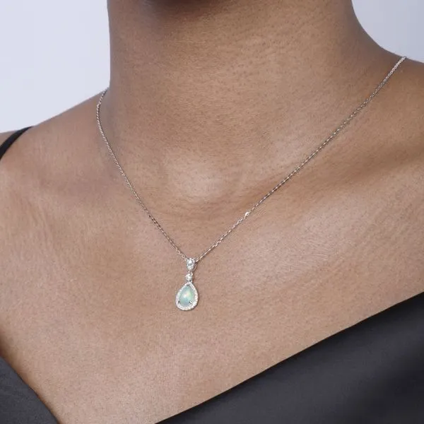 Opal Teardrop Necklace Image 3 Peter & Co. Jewelers Avon Lake, OH