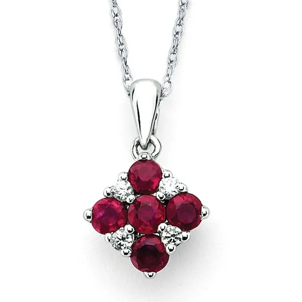 Diamond & Ruby Pendant Necklace Peter & Co. Jewelers Avon Lake, OH