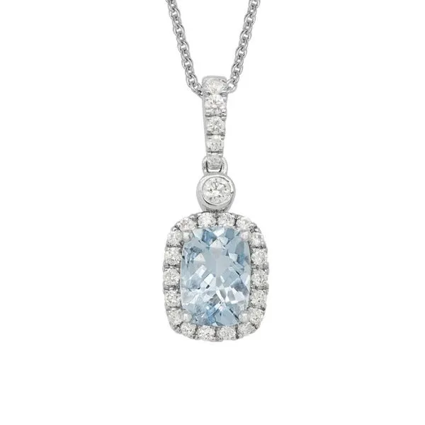 Aquamarine & Diamond Pendant Necklace Peter & Co. Jewelers Avon Lake, OH