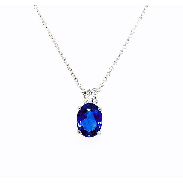 Diamond Accented Blue Sapphire Necklace Peter & Co. Jewelers Avon Lake, OH