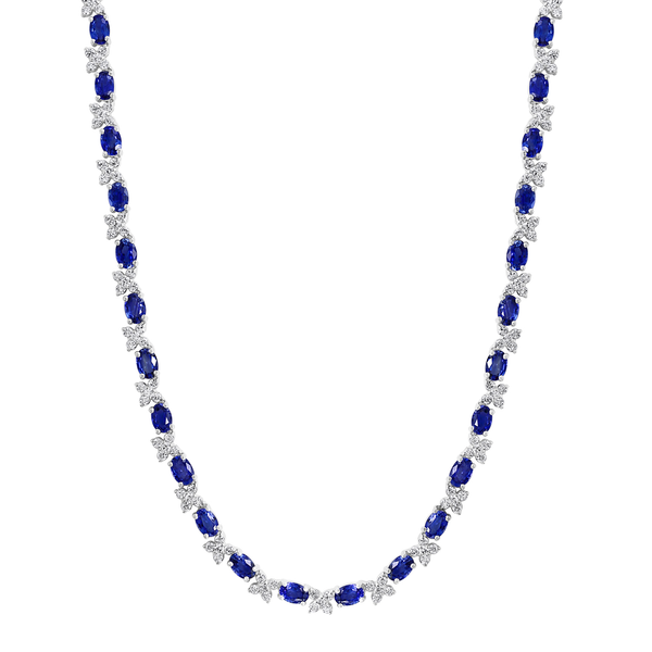 Blue Sapphire & Diamond Necklace Peter & Co. Jewelers Avon Lake, OH