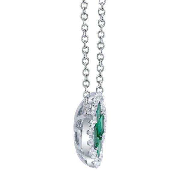 Shy Creation Diamond & Emerald Clover Necklace Image 2 Peter & Co. Jewelers Avon Lake, OH