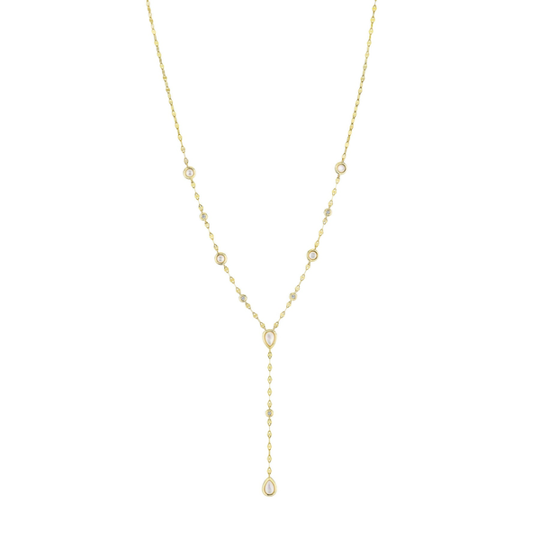 Shy Creation Mother of Pearl Lariat Necklace Peter & Co. Jewelers Avon Lake, OH