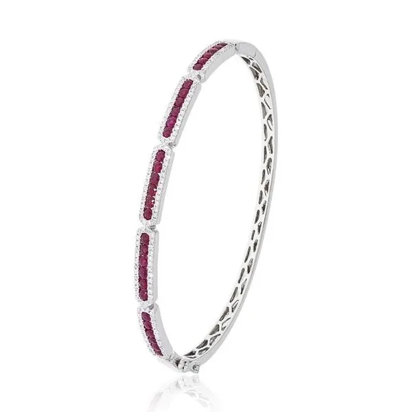 Diamond & Ruby Bangle Bracelet Peter & Co. Jewelers Avon Lake, OH