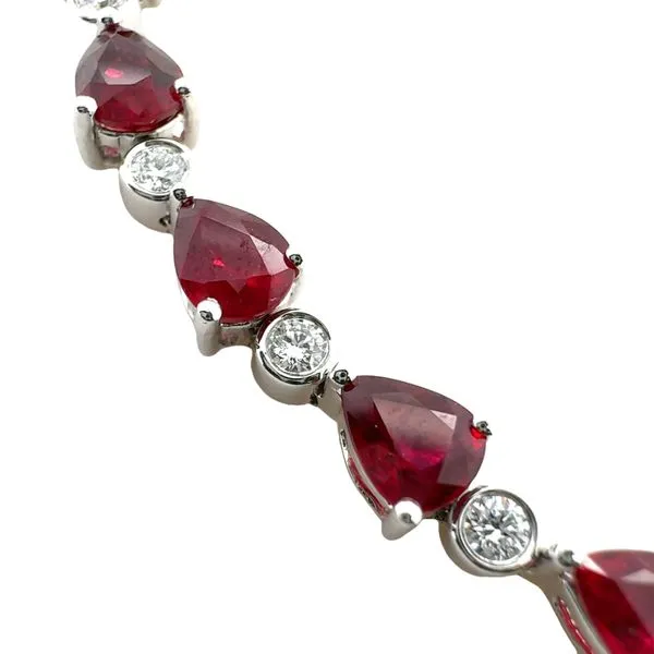 Burma Ruby & Diamond Bracelet Image 2 Peter & Co. Jewelers Avon Lake, OH