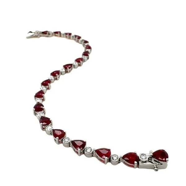 Burma Ruby & Diamond Bracelet Image 3 Peter & Co. Jewelers Avon Lake, OH