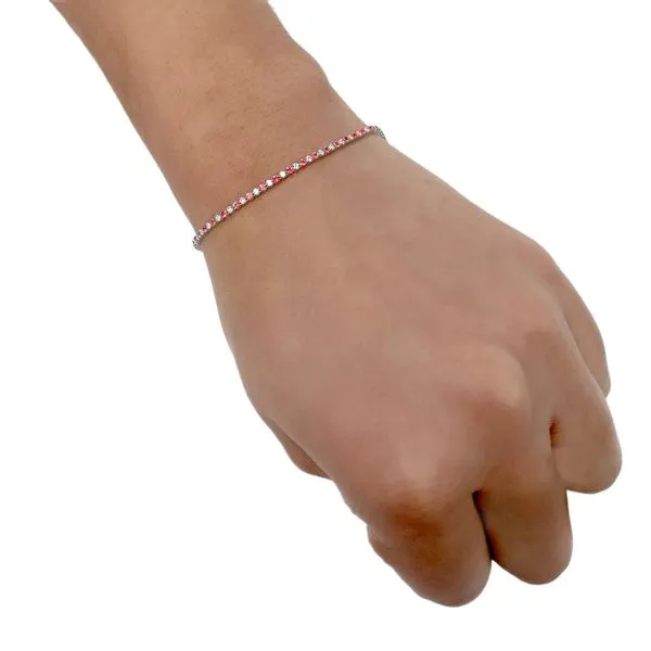 Diamond & Ruby Tennis Bracelet Image 2 Peter & Co. Jewelers Avon Lake, OH