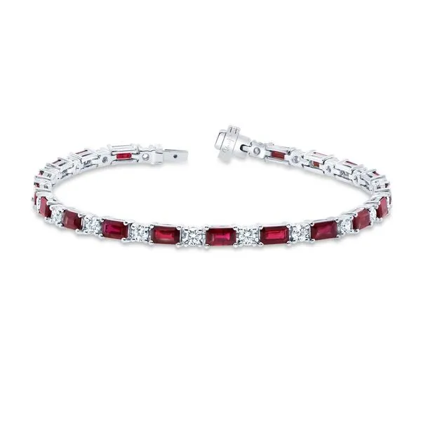 Uneek Precious Collection Emerald Cut Ruby Link Bracelet Peter & Co. Jewelers Avon Lake, OH