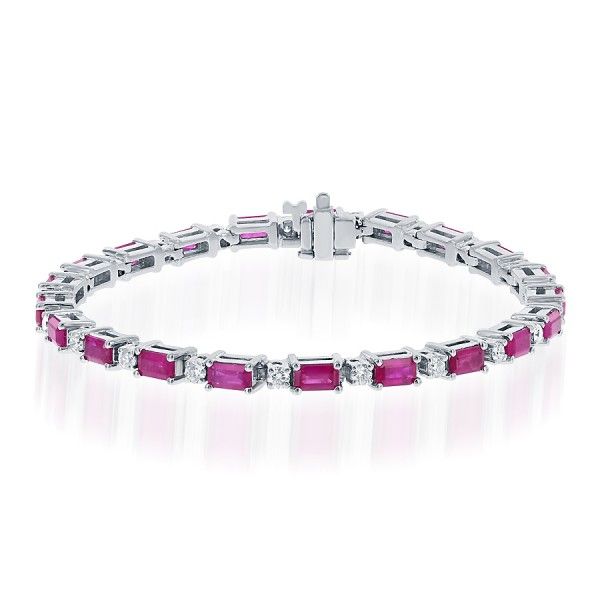 Ruby & Diamond Alternating Bracelet Peter & Co. Jewelers Avon Lake, OH