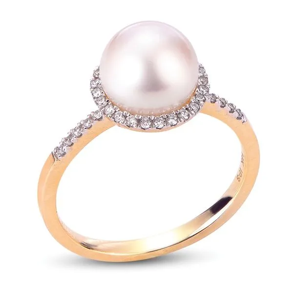 Akoya Pearl & Diamond Ring Peter & Co. Jewelers Avon Lake, OH