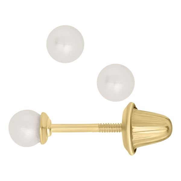 Children's Pearl Stud Earrings Image 2 Peter & Co. Jewelers Avon Lake, OH