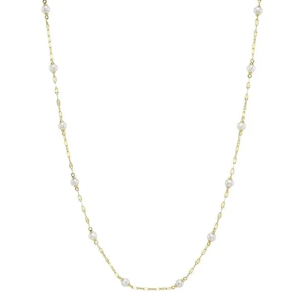 Shy Creation Cultured Pearl Sparkle Chain Necklace Peter & Co. Jewelers Avon Lake, OH