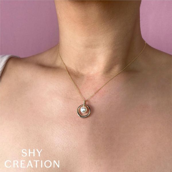 Shy Creation Pearl Drop Necklace Image 2 Peter & Co. Jewelers Avon Lake, OH