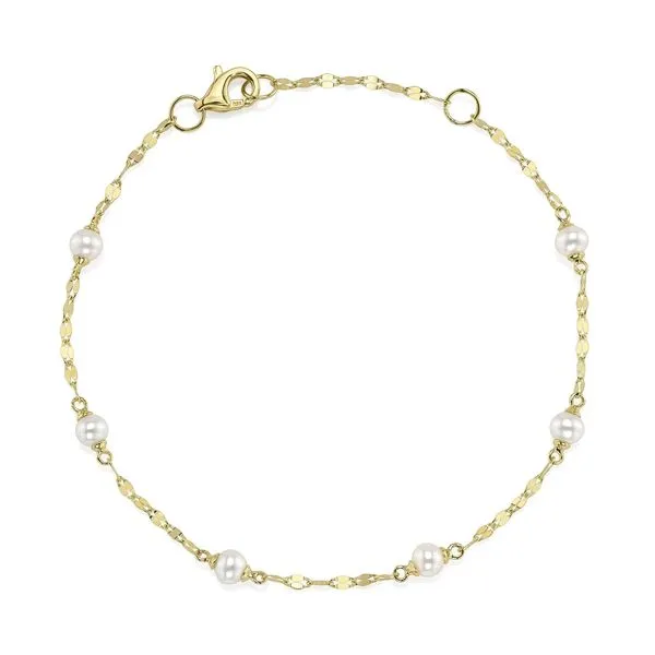 Shy Creation Cultured Pearl Sparkle Chain Bracelet Peter & Co. Jewelers Avon Lake, OH