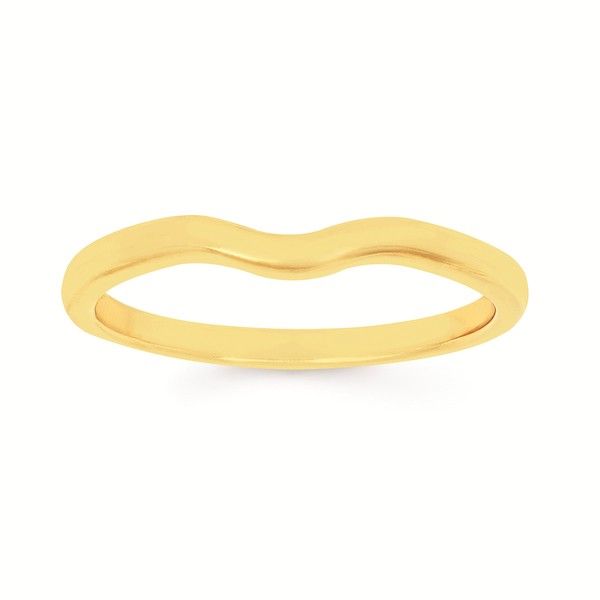 Yellow Gold Curved Wedding Band Peter & Co. Jewelers Avon Lake, OH