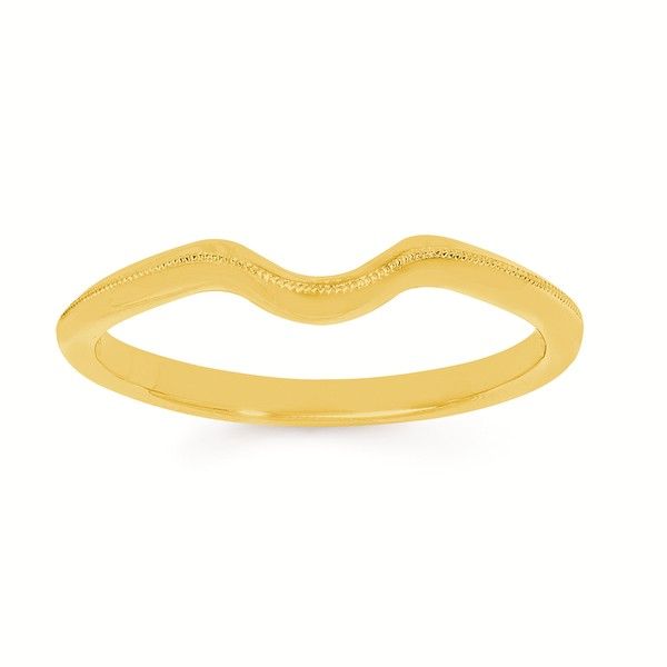 Yellow Gold Curved Wedding Band Peter & Co. Jewelers Avon Lake, OH
