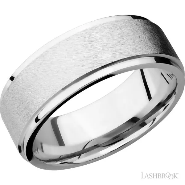 8mm Band Angled Stone Finish Peter & Co. Jewelers Avon Lake, OH