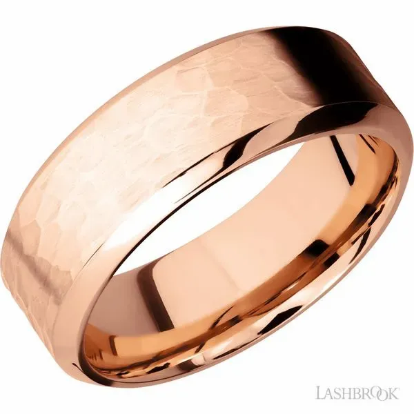 8mm High Bevel Rose Gold Band Peter & Co. Jewelers Avon Lake, OH