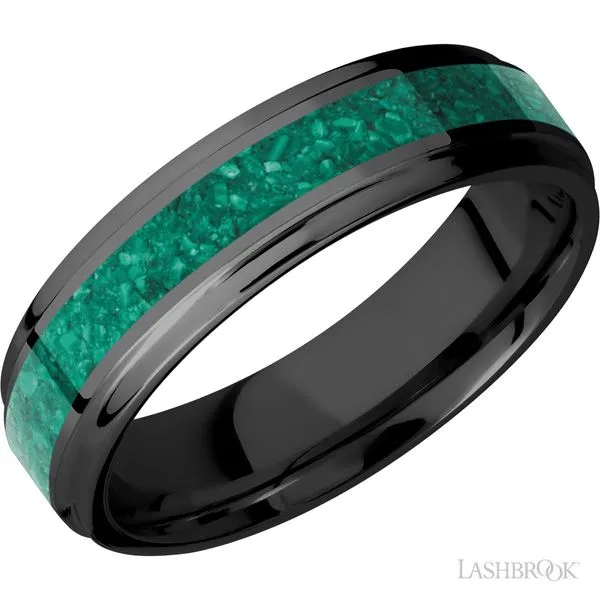 6mm Flat Grooved Edge Zirconium Band Peter & Co. Jewelers Avon Lake, OH