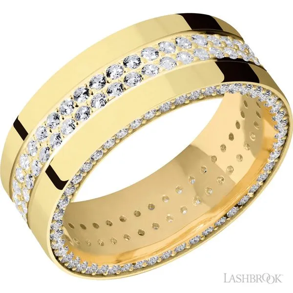 8mm 14K Yellow Gold Diamond Band Peter & Co. Jewelers Avon Lake, OH