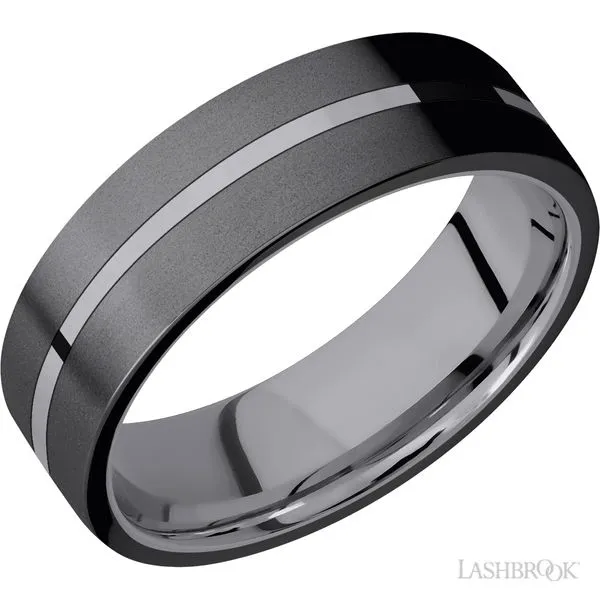 7mm Tantalum Band with Zirconium Inlay Peter & Co. Jewelers Avon Lake, OH