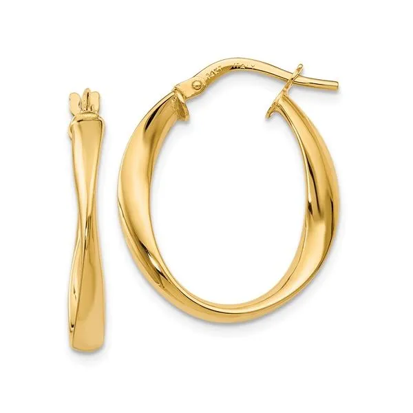 Oval Twisted Hoop Earrings Peter & Co. Jewelers Avon Lake, OH