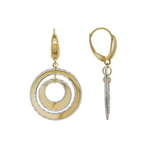 Gold Concentric Earrings Peter & Co. Jewelers Avon Lake, OH